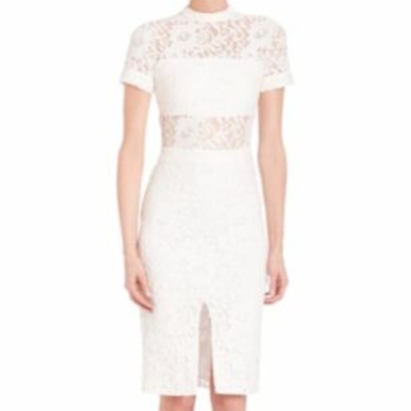 NWT $495 Alexis 'Asia' Lace Dress in Winter White - size XS! - Picture 1 of 6
